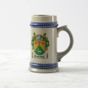 Crossley Family Crest Beer Stein