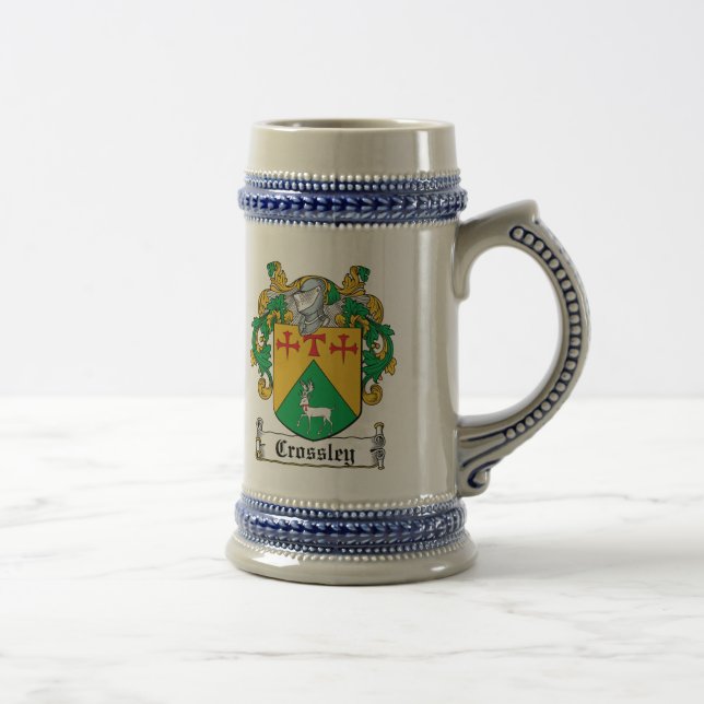 Crossley Family Crest Beer Stein (Right)