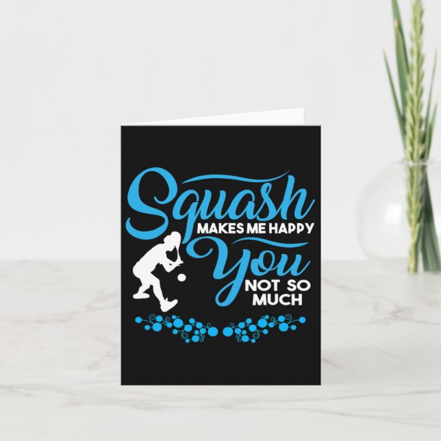 Crossminton Racquetball Speed Badminton Player Squ Card (Front)
