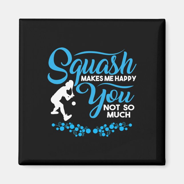 Crossminton Racquetball Speed Badminton Player Squ Magnet (Front)
