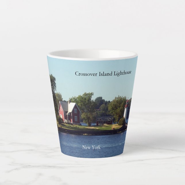 Crossover Island Lighthouse latte mug (Front)