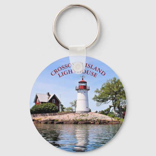 Crossover Island Lighthouse, New York Keychain (Front)