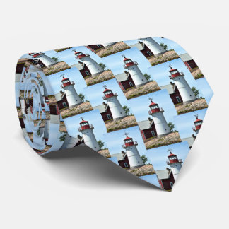 Crossover Island Lighthouse, New York Mens Tie