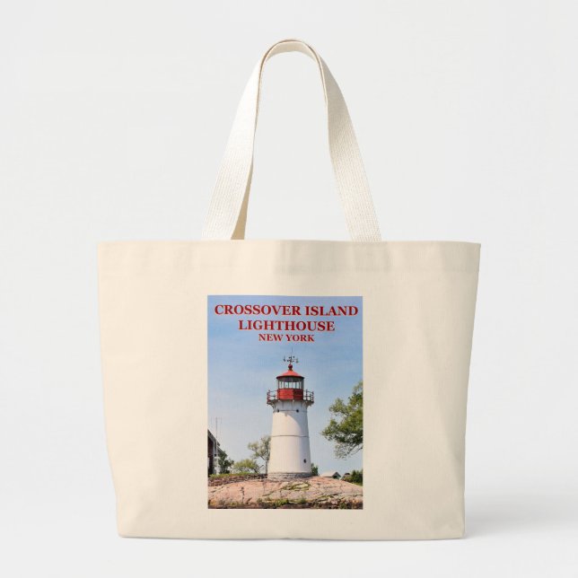 Crossover Island Lighthouse, New York Tote Bag (Front)