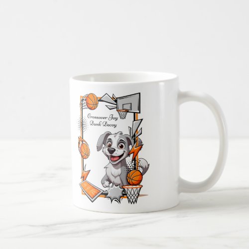 Crossover Joy Dunk Decoy Basketball Dog Coffee Mug