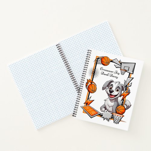 Crossover Joy Dunk Decoy Basketball Dog Notebook