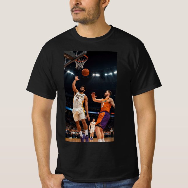 Crossover King: Premium Basketball Motion T-shirt (Front)