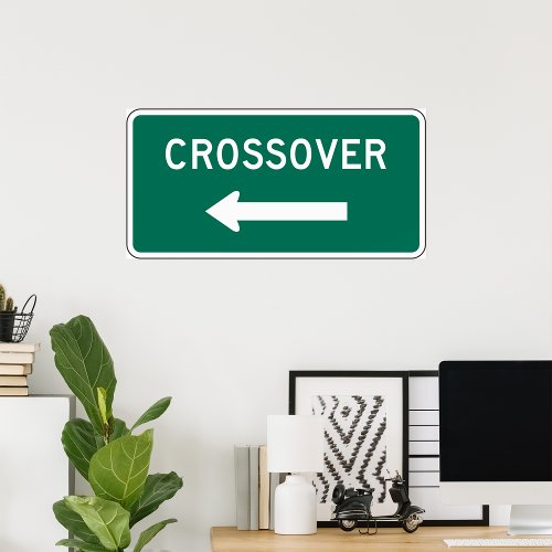 Crossover Road Sign