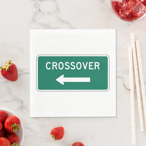 Crossover Road Sign Napkins