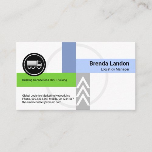 Crossroad Links Logistics Transport Mode Colors Business Card