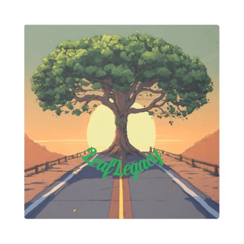Crossroad Tree of Life _ Anime Podcast Logo Metal Print
