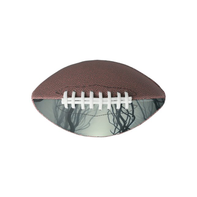 Crossroads in the Fog - Gloomy Forest Art Print Football (Front)