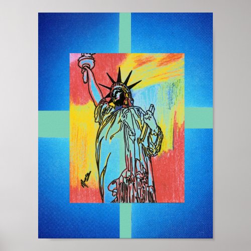 Crossroads Statue of Liberty poster