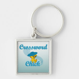 Crossword Chick #3 Keychain
