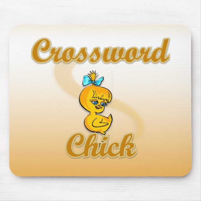 Crossword Chick Mouse Pad (Front)