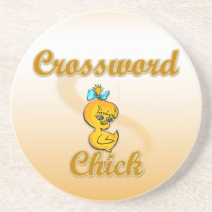 Crossword Chick Sandstone Coaster
