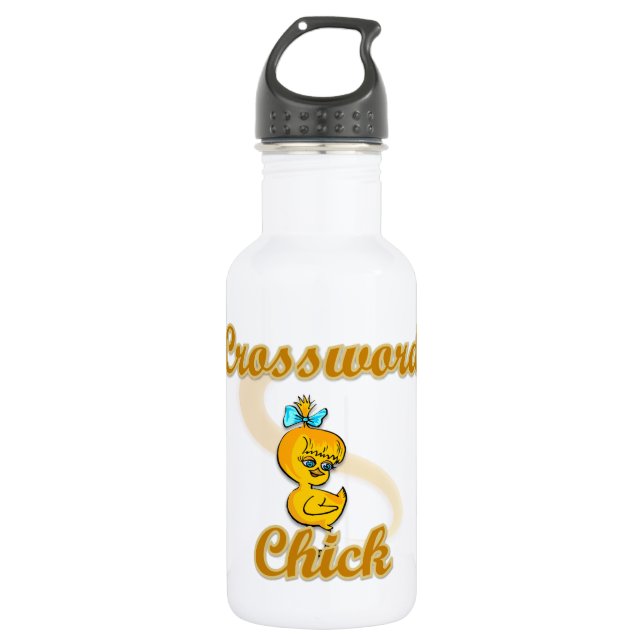 Crossword Chick Water Bottle (Front)