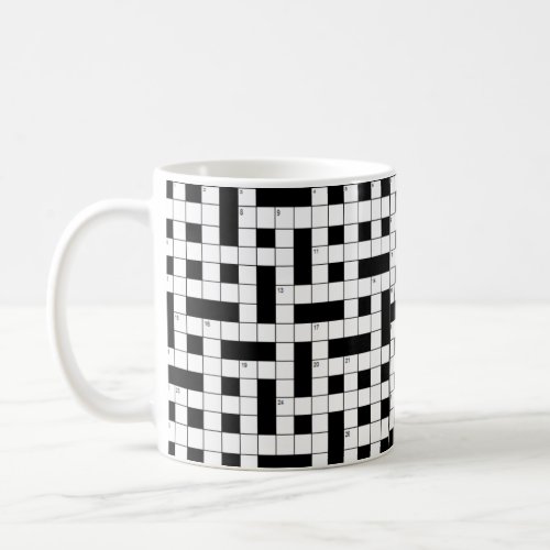 Crossword clue coffee mug