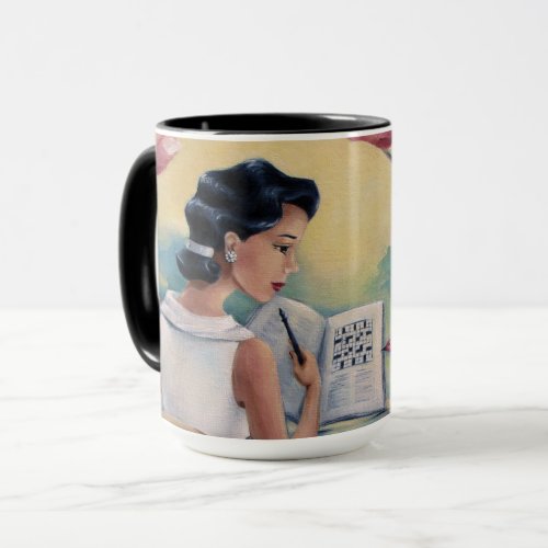 Crossword Girl  Bird Coffee Mug