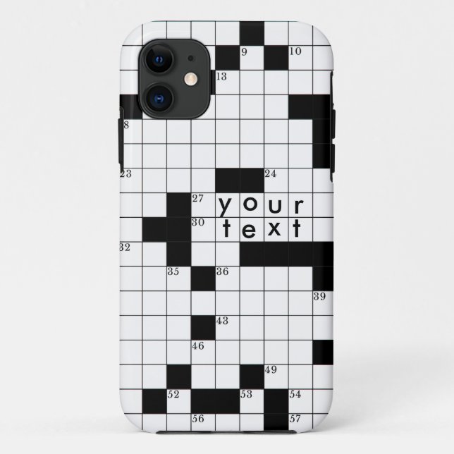Crossword Grid Case-Mate iPhone Case (Back)