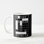 Crossword I Use A Pen Coffee Mug