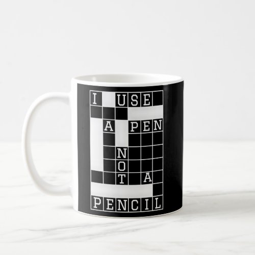Crossword I Use A Pen Coffee Mug