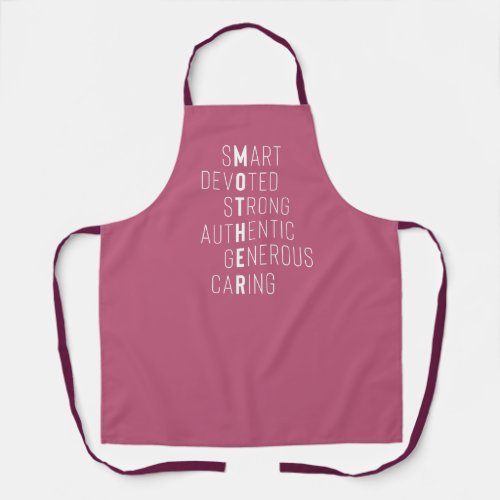 Crossword Mother definition modern typography Mom Apron