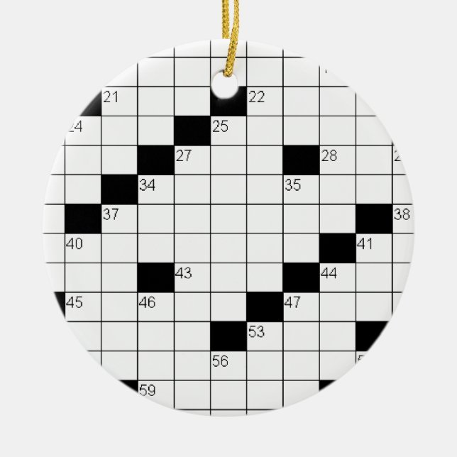 Crossword Ornament (Front)