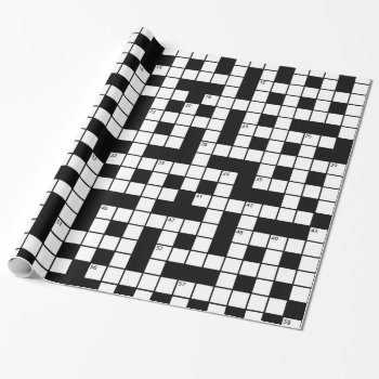 Crossword Pattern Wrapping Paper by graphicdesign at Zazzle