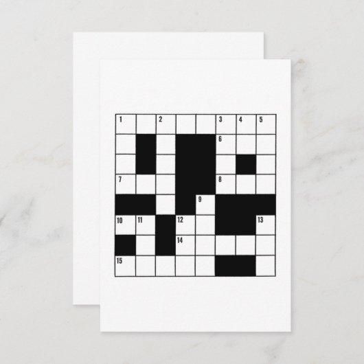 Crossword Puzzle (Front/Back)