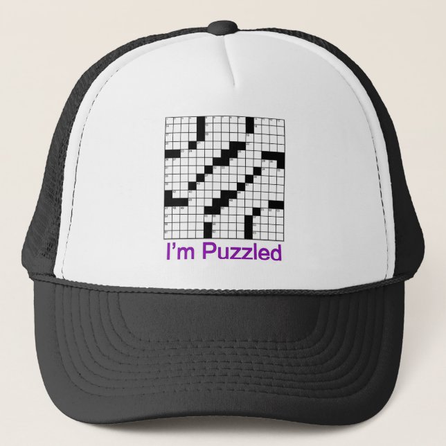 crossword puzzle 01 trucker hat (Front)