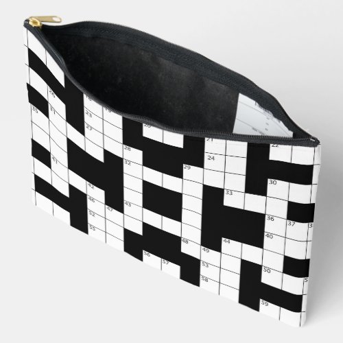 Crossword Puzzle Accessory Pouch