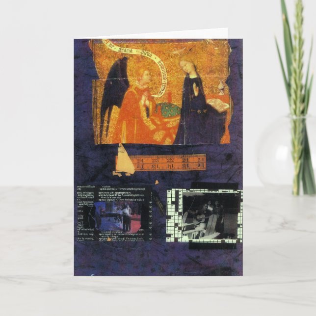 Crossword Puzzle and Angel Card (Front)