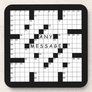 Crossword Puzzle Beverage Coaster