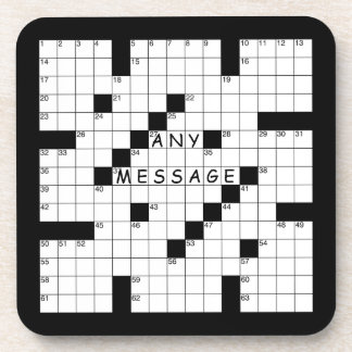 Crossword Puzzle Beverage Coaster