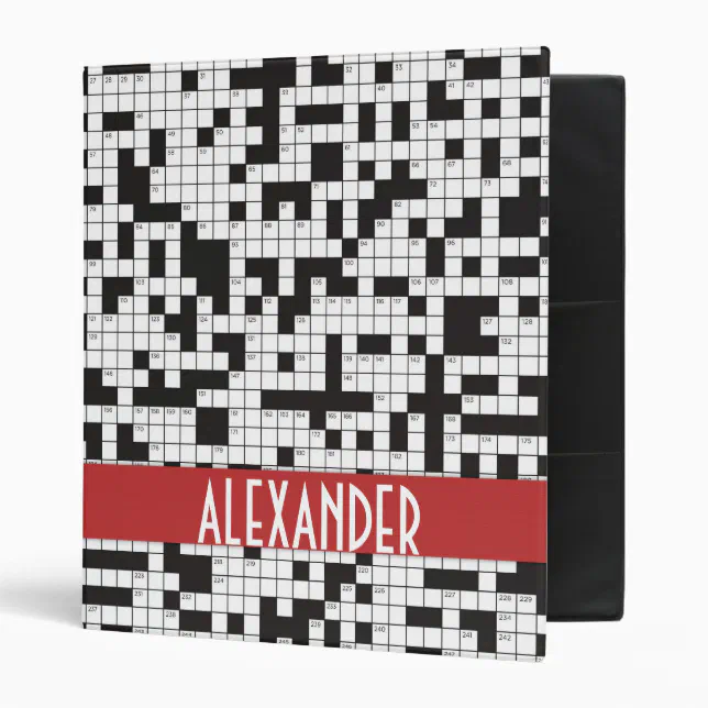 Crossword Puzzle Binder Zazzle