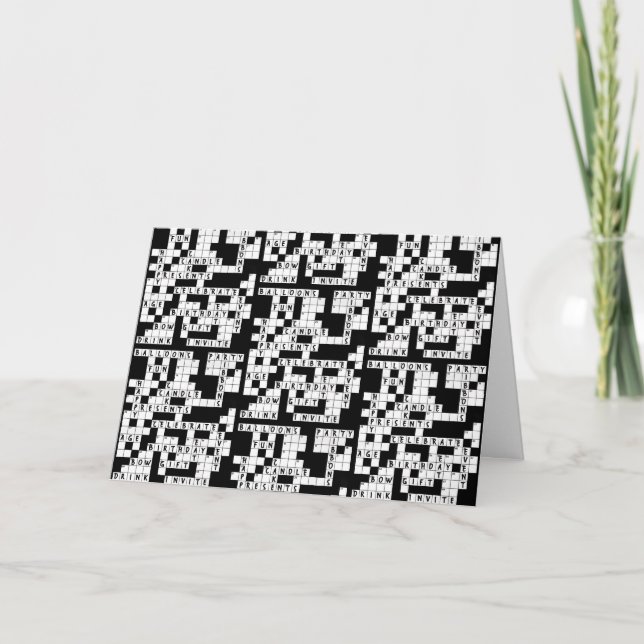 crossword puzzle birthday card (Front)