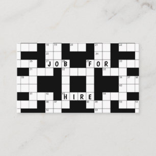Crossword Puzzle Business Card