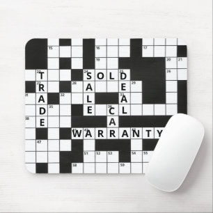 Crossword Puzzle Car Dealership Mouse Pad