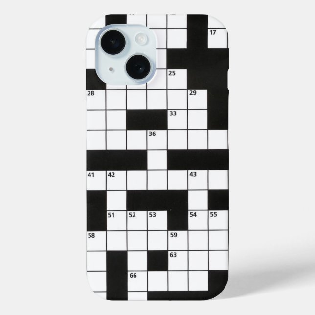 Crossword Puzzle Case-Mate iPhone Case (Back)