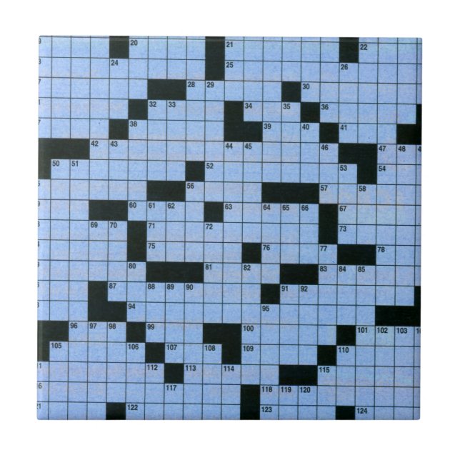 Crossword Puzzle Ceramic Tile (Front)