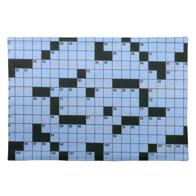 Crossword Puzzle Cloth Placemat (Front)