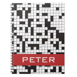 Crossword Puzzle Custom Name Notebook