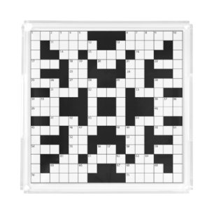 Crossword Puzzle Design Acrylic Tray