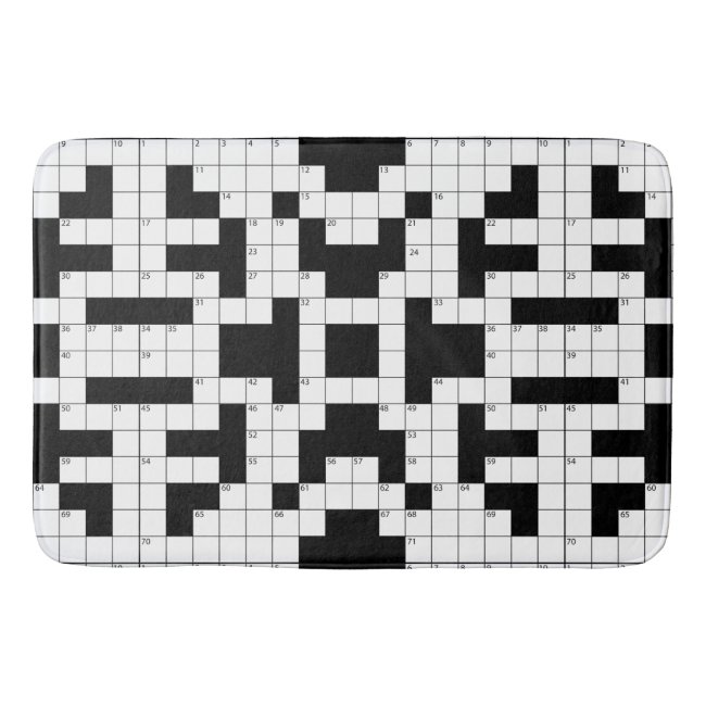 Crossword Puzzle Design Bath Mat