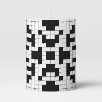 Crossword Puzzle Design Candle by SjasisDesignSpace at Zazzle