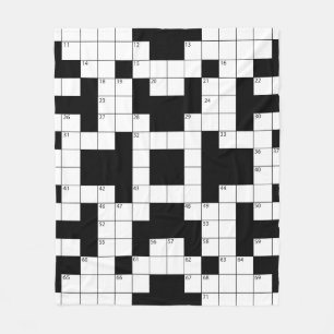 Crossword Puzzle Design Fleece Blanket
