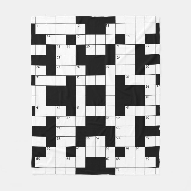 Crossword Puzzle Design Fleece Blanket (Front)
