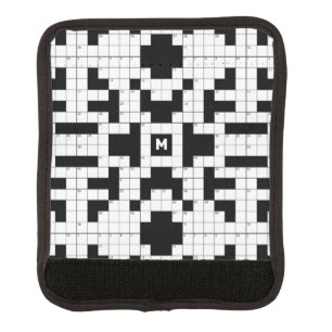 Crossword Puzzle Design Luggage Handle Wrap