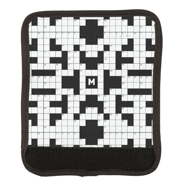 Crossword Puzzle Design Luggage Handle Wrap